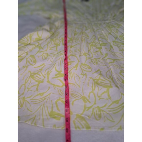 Torrid Mini Gauze Floral Yellow Skater Dress Long Sleeves Fit Flare Size 3 NWT - Picture 9 of 12